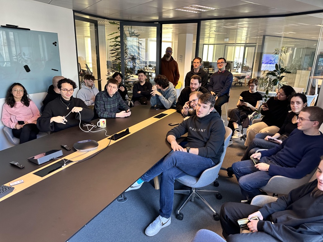 The Reeliant team at the monthly meeting